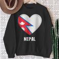 ネパール国旗シャツ スウェットシャツ 年配の女性への贈り物