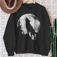 ハウリングウルフ 月光 森 シルエット 荒野 スウェットシャツ 年配の女性への贈り物
