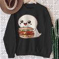 ハンバーガーとかわいいおばけ スウェットシャツ 年配の女性への贈り物
