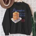 パンケーキとパニック発作 面白い メンタルヘルス 不安 スウェットシャツ 年配の女性への贈り物