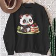 パンダを食べるストロベリーケーキ スウェットシャツ 年配の女性への贈り物