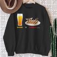 ビールとぎょうざとねこ ビール 餃子 猫 スウェットシャツ 年配の女性への贈り物