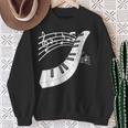 ピアノの鍵盤・音符・楽器ピアノ スウェットシャツ 年配の女性への贈り物