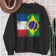フランス ブラジルの旗 スウェットシャツ 年配の女性への贈り物