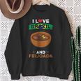 ブラジル料理 ブラジル国旗 I Love Brazil And Feijoada スウェットシャツ 年配の女性への贈り物
