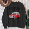 ブリティッシュクラシックカー レッド ミニスポーツカー スウェットシャツ 年配の女性への贈り物