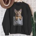 ポケットに入ったアビシニアン猫 スウェットシャツ 年配の女性への贈り物