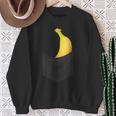 ポケットに入ったバナナフルーツ、胸に面白いバナナ。 スウェットシャツ 年配の女性への贈り物