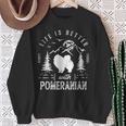 ポメラニアンライフベターママパパ犬 スウェットシャツ 年配の女性への贈り物