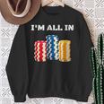 ポーカープレイヤー I'm All In カード カジノ 恋人 ギフト ギャンブル スウェットシャツ 年配の女性への贈り物