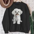 マルチーズ 犬 グラフィック ペット イラスト マルチーズ スウェットシャツ 年配の女性への贈り物