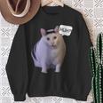 ミームハァキャット面白い スウェットシャツ 年配の女性への贈り物