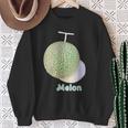 メロン Melon 『フルーツ ポップ』果物 リアル シンプル かわいい イラスト スウェットシャツ 年配の女性への贈り物
