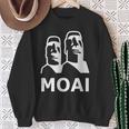モアイ像 イースター島の頭 ポリネシア スウェットシャツ 年配の女性への贈り物