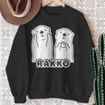 ラッコ《ともだち・かい と かお》2匹 シンプル イラスト【どうぶつフレンズ】動物 ゆるくて かわいい キャラクター スウェットシャツ 年配の女性への贈り物
