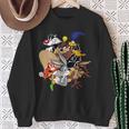 ルーニー・テューンズ メインキャラクター グループtシャツ スウェットシャツ 年配の女性への贈り物
