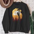 レトロサンセットツリークライマーアーボリスト。 スウェットシャツ 年配の女性への贈り物