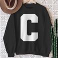 大文字 C アルファベット モノグラム イニシャル スウェットシャツ 年配の女性への贈り物
