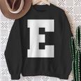 大文字 E アルファベット モノグラム イニシャル スウェットシャツ 年配の女性への贈り物