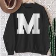 大文字 M アルファベットモノグラム イニシャル スウェットシャツ 年配の女性への贈り物