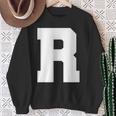 大文字 R アルファベット モノグラム イニシャル スウェットシャツ 年配の女性への贈り物