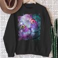 宇宙のかわいいアストロ宇宙猫 スウェットシャツ 年配の女性への贈り物
