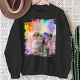愛のハートのメガネをかけているレインボーコアラ スウェットシャツ 年配の女性への贈り物