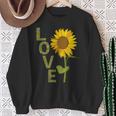 愛の大きなひまわりを作る庭師 スウェットシャツ 年配の女性への贈り物