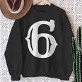 数字 6 インチ 白 大 太字 アメリカ 西部 スタイル フォント スウェットシャツ 年配の女性への贈り物