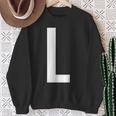 文字l アルファベットモノグラム イニシャル スウェットシャツ 年配の女性への贈り物
