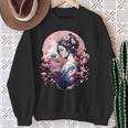 日本美術 浮世絵 アニメ 芸者 桜 富士山 スウェットシャツ 年配の女性への贈り物