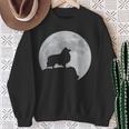 月と犬のシルエット シェルティーシェットランドシープドッグ スウェットシャツ 年配の女性への贈り物