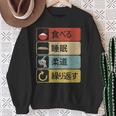 柔道投げ日本の武道漢字投げ技。柔道tシャツ 柔道家。大外刈。Judo スウェットシャツ 年配の女性への贈り物