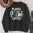植物 犬 コーヒー おもしろ ガーデニング 犬好き ギフト スウェットシャツ 年配の女性への贈り物
