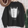 楽しいブラックタイ イベント チーム 新郎 フェイク タキシード スウェットシャツ 年配の女性への贈り物