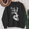 猫がギターベースを弾く スウェットシャツ 年配の女性への贈り物