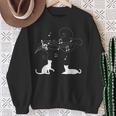 猫と音符 楽譜 音楽家 猫 音楽好き ギフト スウェットシャツ 年配の女性への贈り物