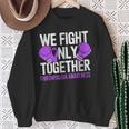 線維筋痛症啓発 パープルリボン We Fightonly Together スウェットシャツ 年配の女性への贈り物