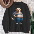 陽気なチャンキーラブラドールレトリバーtシャツ 太った犬愛好家向け スウェットシャツ 年配の女性への贈り物