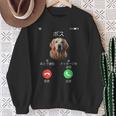 面白いtシャツ ゴールデンレトリバー 着信 犬 イヌ メンズ グッズ かわいい おもしろ 面白い 服 ネタ スウェットシャツ 年配の女性への贈り物