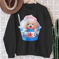 面白いtシャツ トイプードル かき氷 イヌ わんこ メンズ 犬好き グッズ おもしろ 面白い 服 ネタ 夏 スウェットシャツ 年配の女性への贈り物