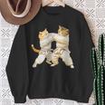 面白いtシャツ 猫 柔道 ネコ メンズ 猫好き グッズ おもしろ 面白い 服 ネタ にゃんこ 猫の下僕 柔術 スウェットシャツ 年配の女性への贈り物