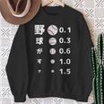 面白いtシャツ 野球 ベースボール 視力検査 おもしろ 服 ネタ メンズ 野球部 おもしろグッズ 大人 子供 スウェットシャツ 年配の女性への贈り物