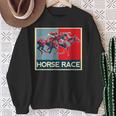 面白いtシャツ 馬tシャツ 競馬 馬 レース 乗馬 ジョッキー メンズ おもしろ 面白い グッズ ネタ 男性用 レトロ スウェットシャツ 年配の女性への贈り物