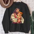 面白いイエスピザ愛好家クリスチャンユーモアtシャツ ピザジョーク スウェットシャツ 年配の女性への贈り物