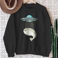 面白いサカバンバスピス フィッシュミーム Ufo アブダクション スウェットシャツ 年配の女性への贈り物