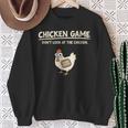 面白いチキンゲーム「見えないデザイン」 スウェットシャツ 年配の女性への贈り物