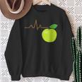面白いハートビートekgアップルフルーツフルーツアップルギフト スウェットシャツ 年配の女性への贈り物