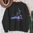 風力発電所 風車 タービン 再生可能エネルギー スウェットシャツ 年配の女性への贈り物