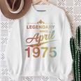 50Th Birthday 1975年4月生まれ 50歳 ヴィンテージ 長袖tシャツ スウェットシャツ 年配の女性への贈り物